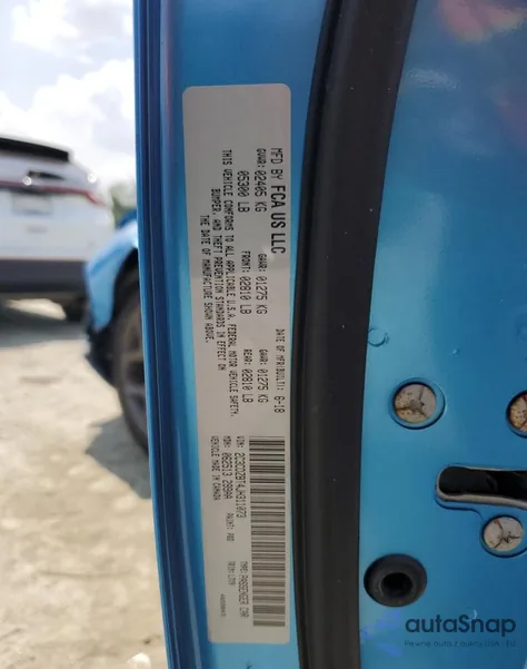 2018 Dodge Challenger R/T z USA, uszkodzony, nr VIN 2C3CDZBT4JH311073